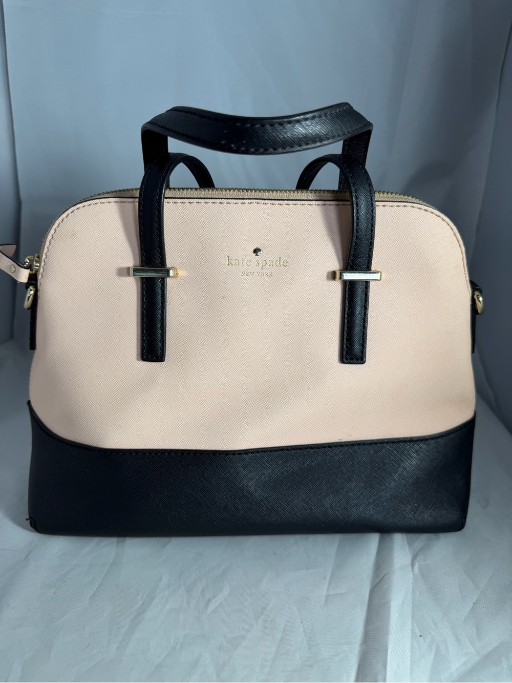 Kate Spade Cedar Street Maise Satchel  Color Block Black & Taupe- No Purse Strap